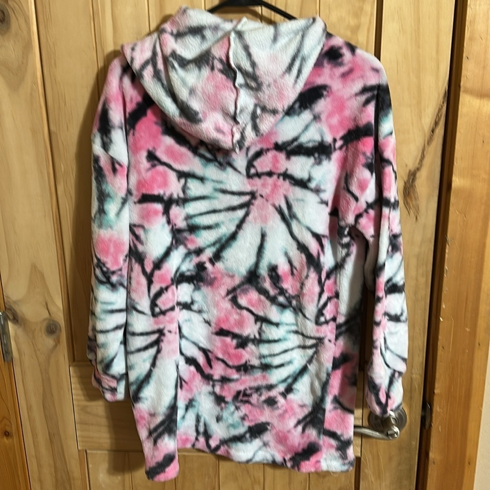 Justice Tie-Dye Hoodie - Pink and Black - Picture 4 of 5